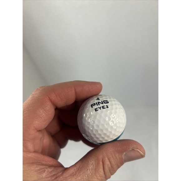 Ping Eye 2 #4 Golf Ball Two Tone Teal & White Black Print - Picture 7 of 10